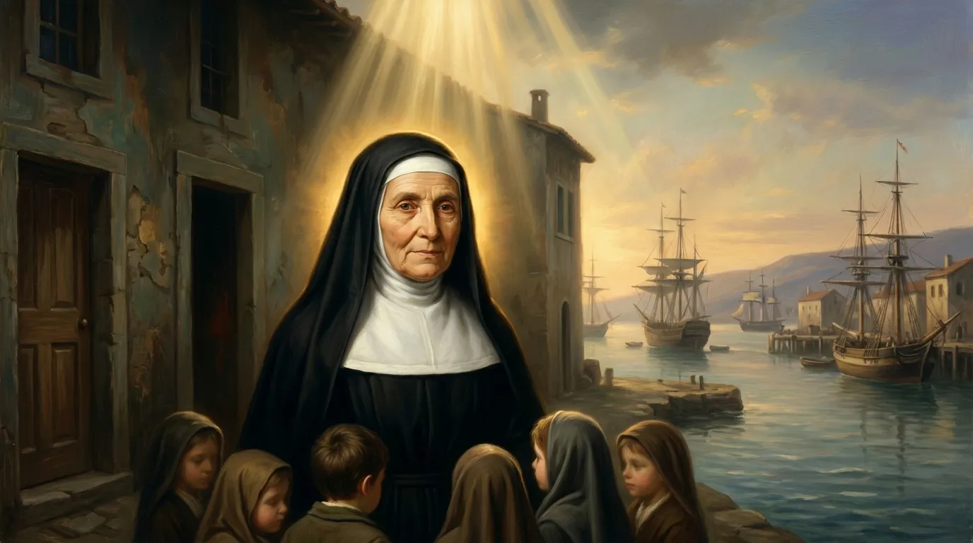 Portrait de la bienheureuse Bénédicte, religieuse médiévale dévouée à la prière