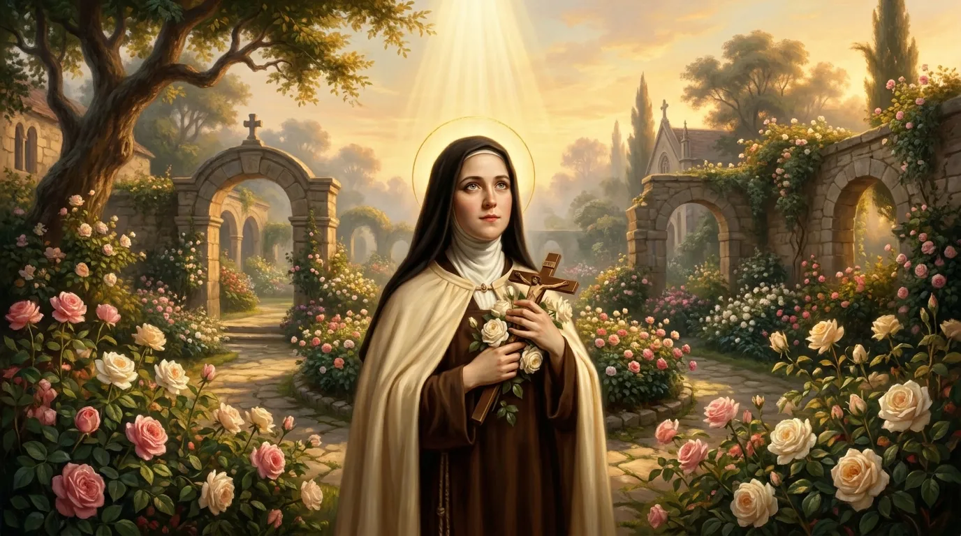 Prière à sainte Thérèse de Lisieux — la petite voie et pluie de roses