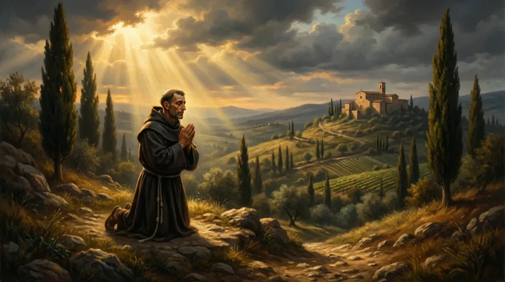 Portrait de saint Alexis Falconieri, servite florentin du XIIIe siècle, fondateur des Servites de Marie