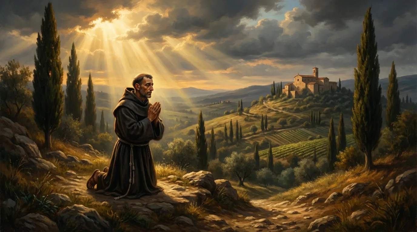 Portrait de saint Alexis Falconieri, servite florentin du XIIIe siècle, fondateur des Servites de Marie