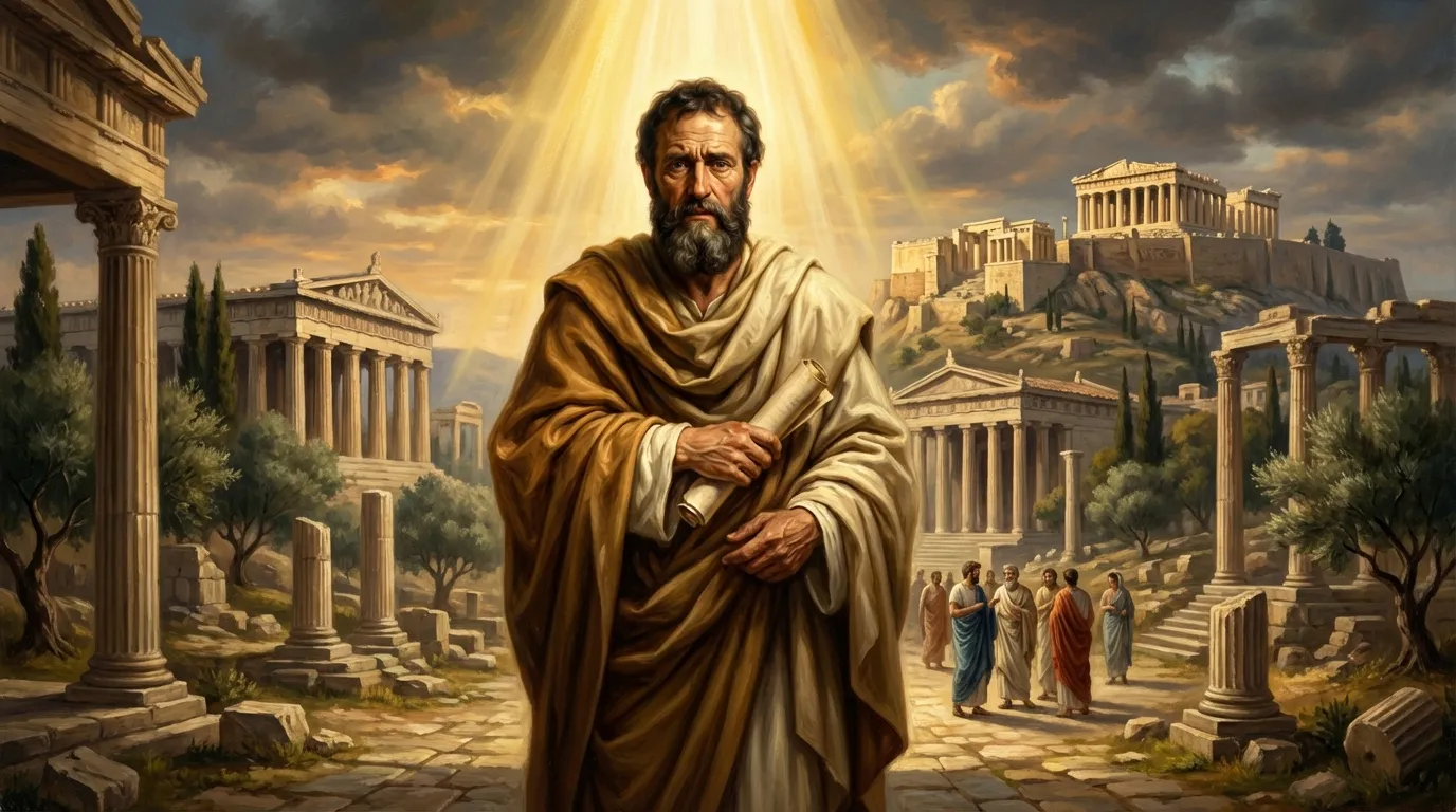 Portrait de saint Aristide d'Athènes, philosophe grec du IIe siècle, premier apologiste chrétien
