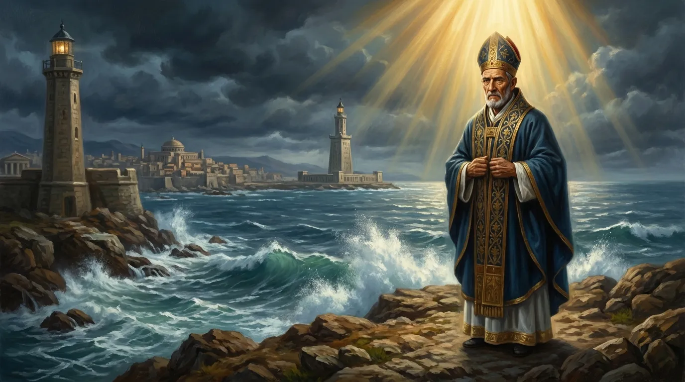 Portrait de saint Athanase d'Alexandrie, évêque du IVe siècle, défenseur de Nicée contre l'arianisme