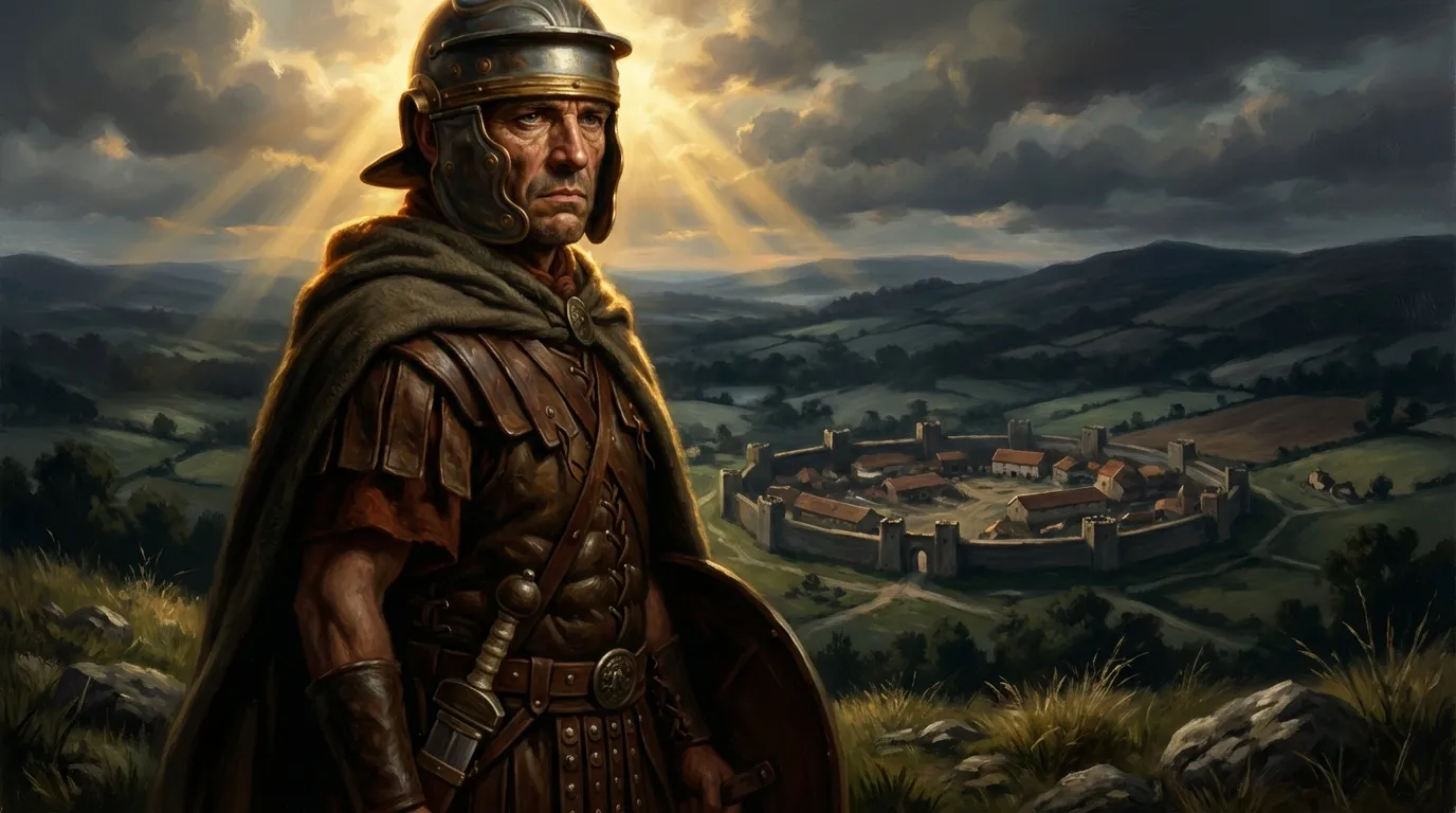 Portrait de saint Auban, soldat romano-britannique du IIIe siècle, premier martyr d'Angleterre