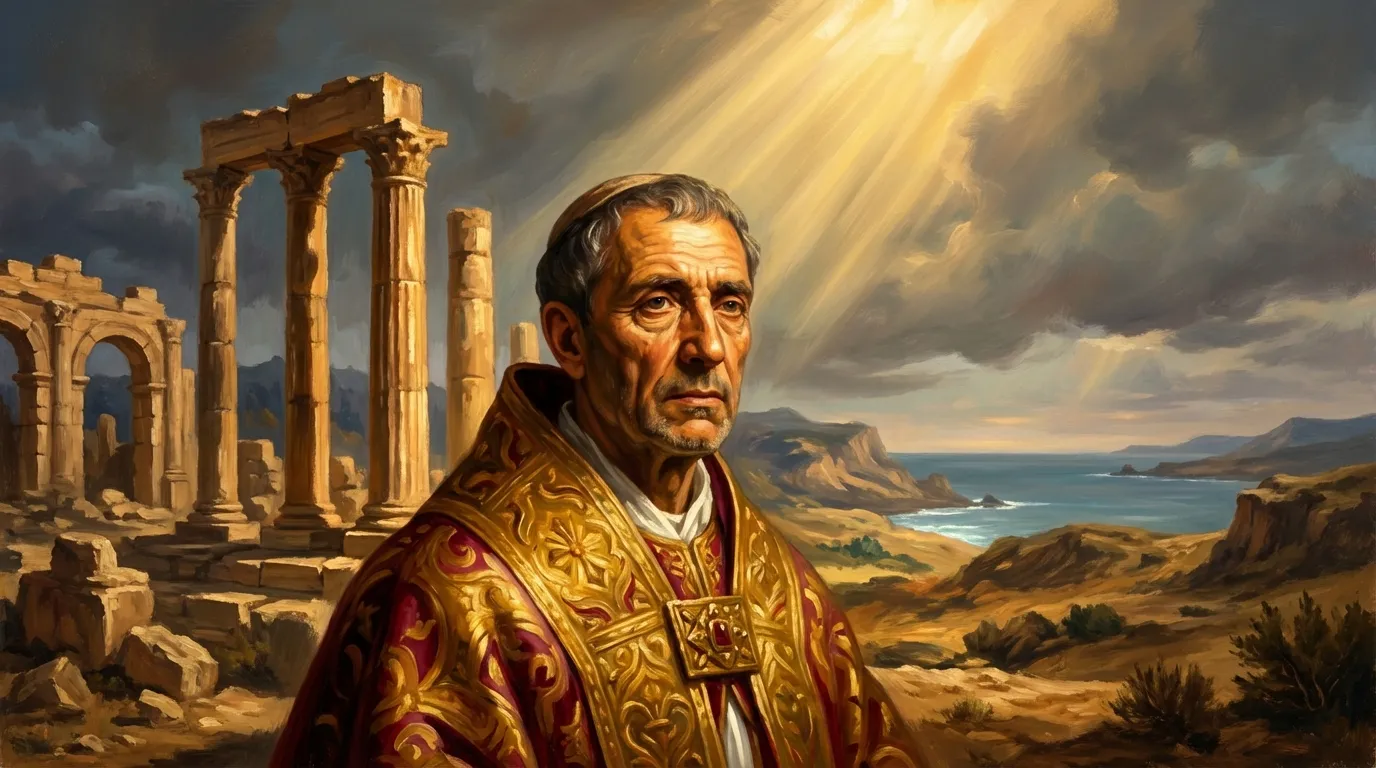 Portrait de saint Aurèle de Carthage, évêque africain du Ve siècle, ami et confrère de saint Augustin