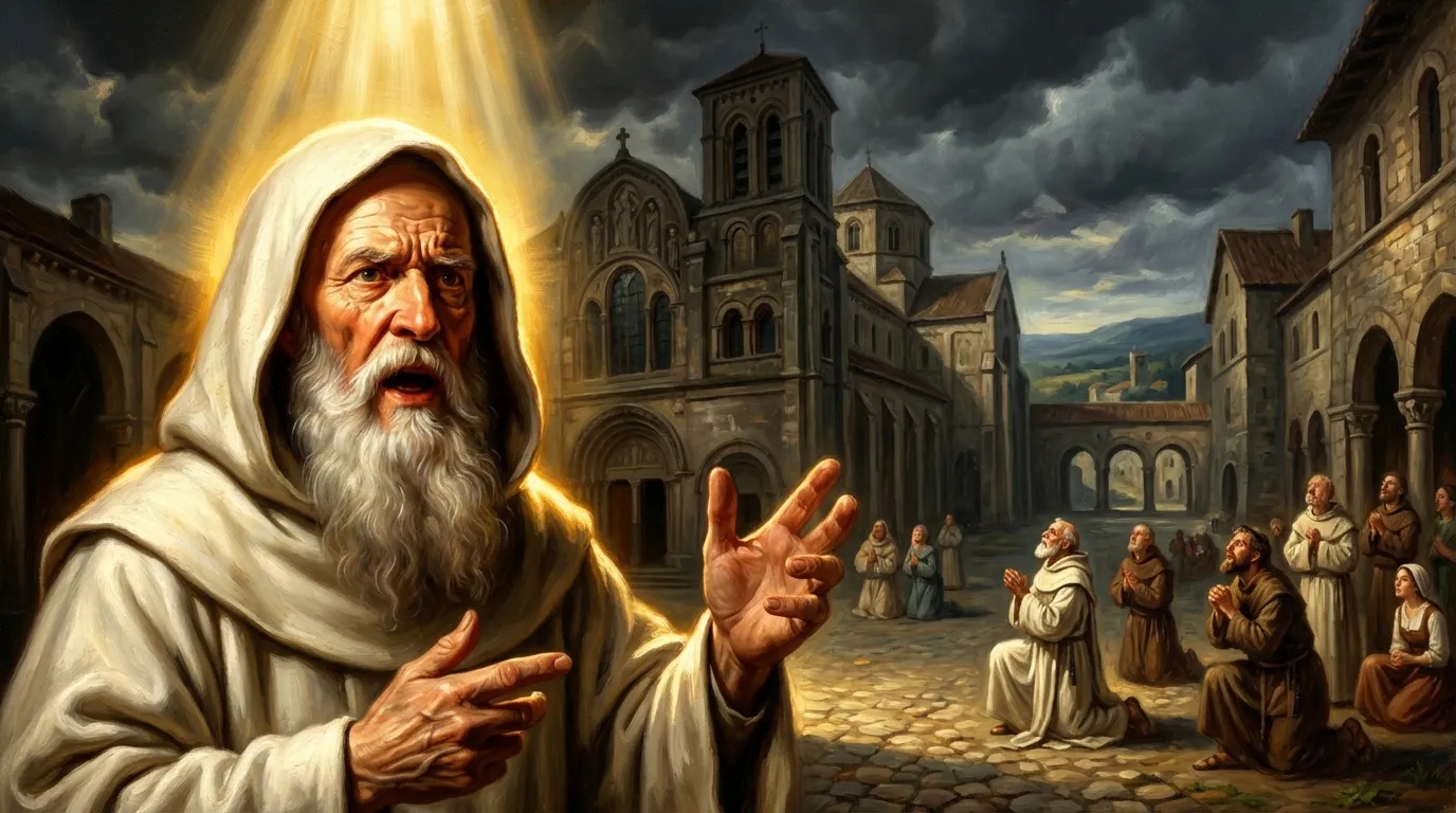 Portrait de saint Bernard de Clairvaux, abbé cistercien du XIIe siècle