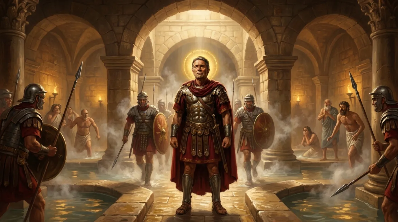 Portrait de saint Démétrius de Thessalonique, soldat martyr du IVe siècle