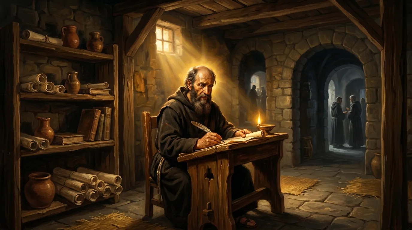 Portrait de saint Éphrem le Syrien, diacre du IVe siècle, hymnographe et docteur de l'Église syriaque