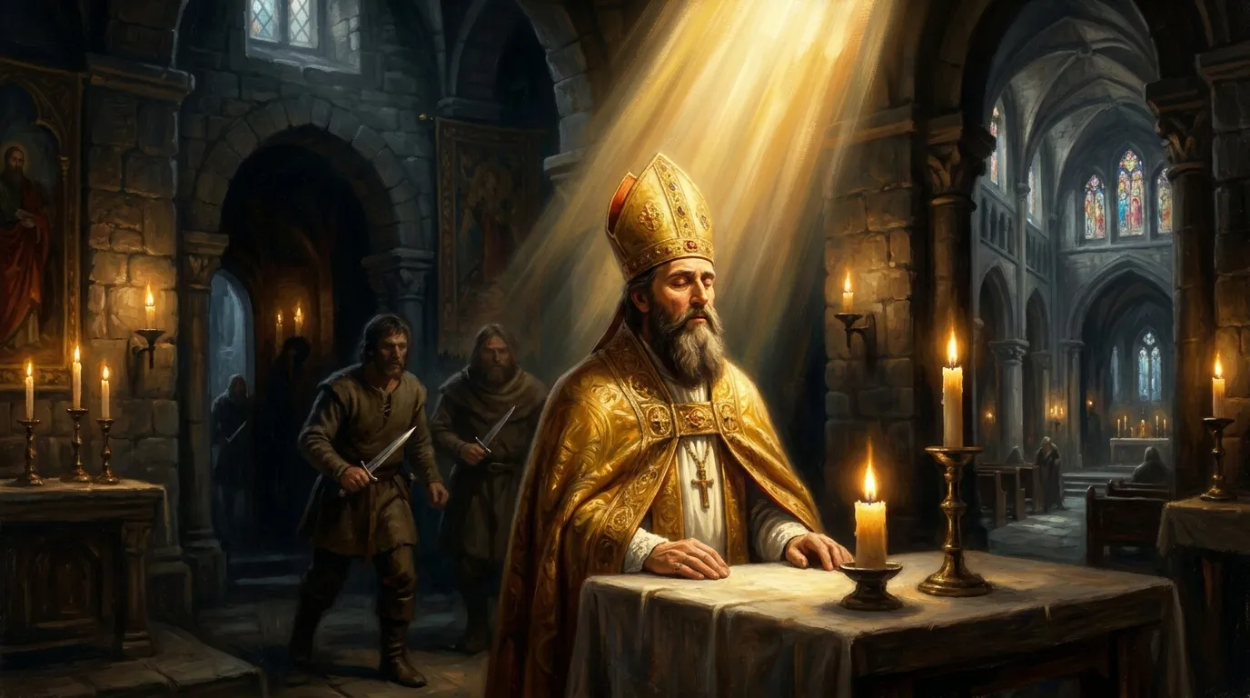 Portrait de saint Frédéric, évêque d'Utrecht du IXe siècle