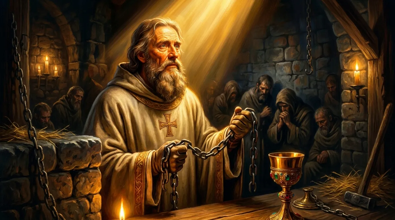 Portrait de saint Germain de Paris, évêque mérovingien du VIe siècle, conseiller du roi Childebert