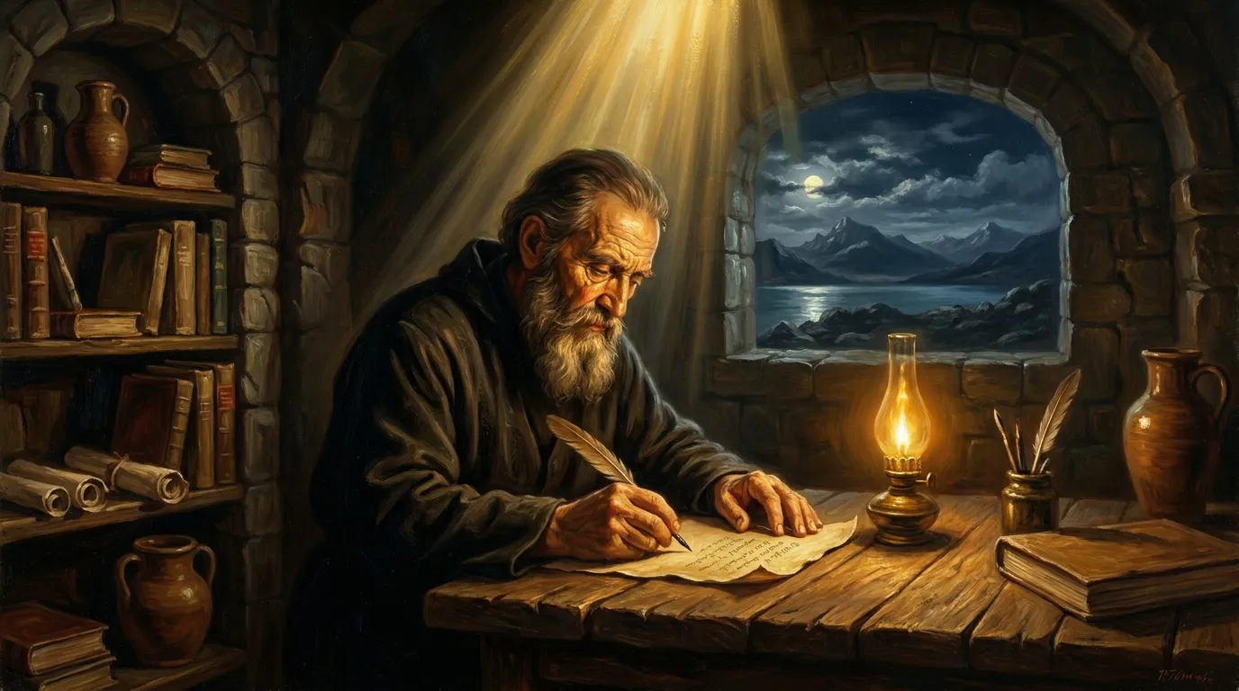 Portrait de saint Grégoire de Narek, moine arménien du Xe siècle, mystique poète des Lamentations