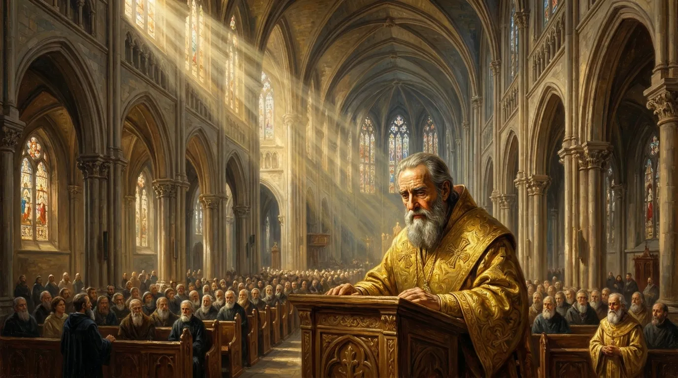 Portrait de saint Jean Chrysostome, Père de l'Église du IVe siècle, prédicateur à la bouche d'or