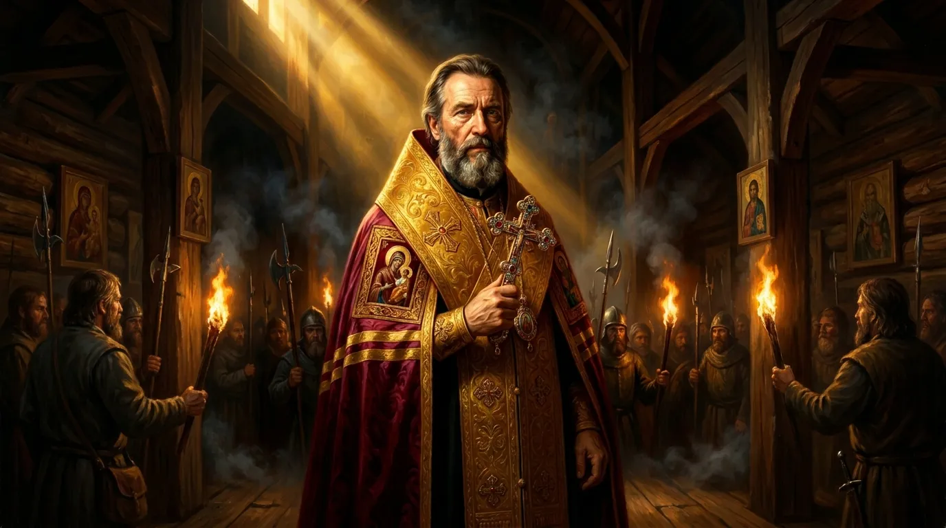 Portrait de saint Josaphat Kuntsevych, évêque ruthène du XVIIe siècle, martyr de l'unité
