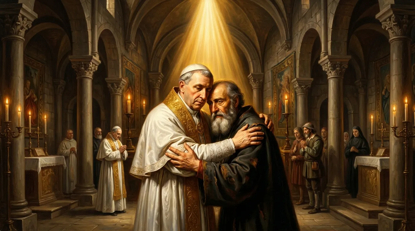 Portrait de saint Jules Ier, pape romain du IVe siècle, défenseur de l'orthodoxie nicéenne