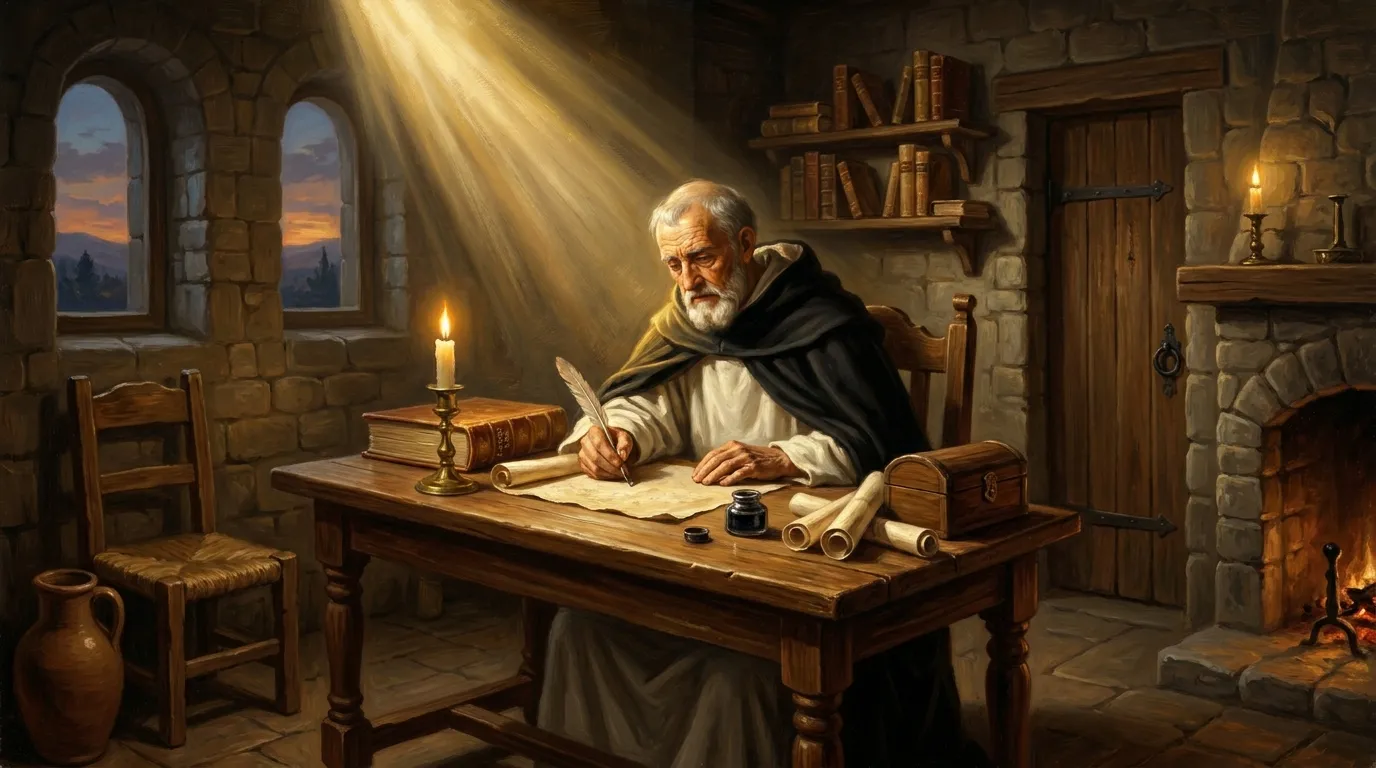 Portrait de saint Raymond de Peñafort, dominicain catalan du XIIIe siècle, canoniste et confesseur royal