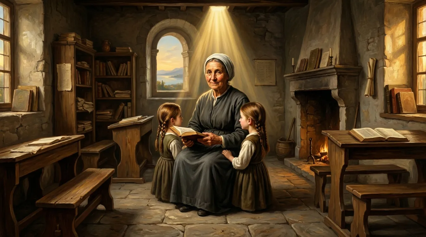 Portrait de sainte Angèle Mérici, religieuse italienne du XVIe siècle, fondatrice des Ursulines