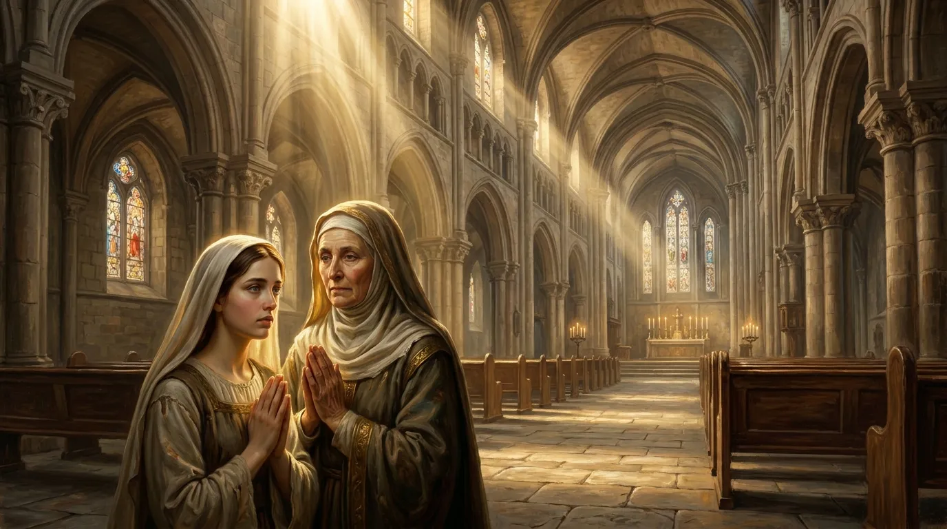 Portrait de sainte Aude, discrète disciple de sainte Geneviève à Paris au Ve siècle