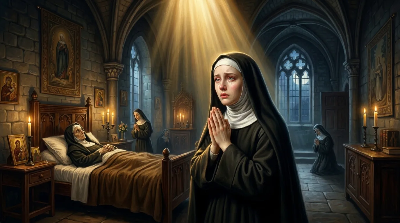 Portrait de sainte Catherine de Suède, fille de sainte Brigitte au XIVe siècle, abbesse de Vadstena