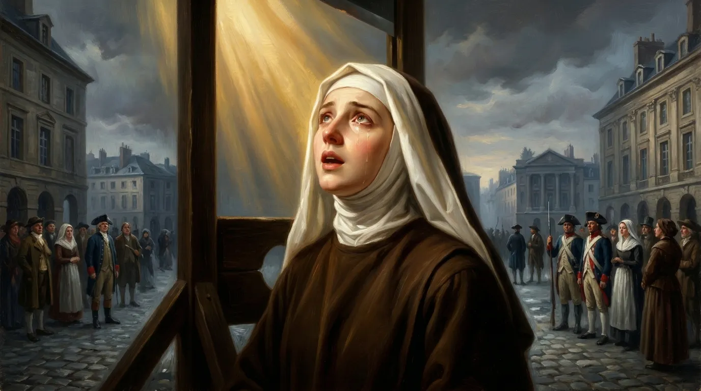Portrait de sainte Charlotte, carmélite martyre de Compiègne au XVIIIe siècle, sous la Terreur