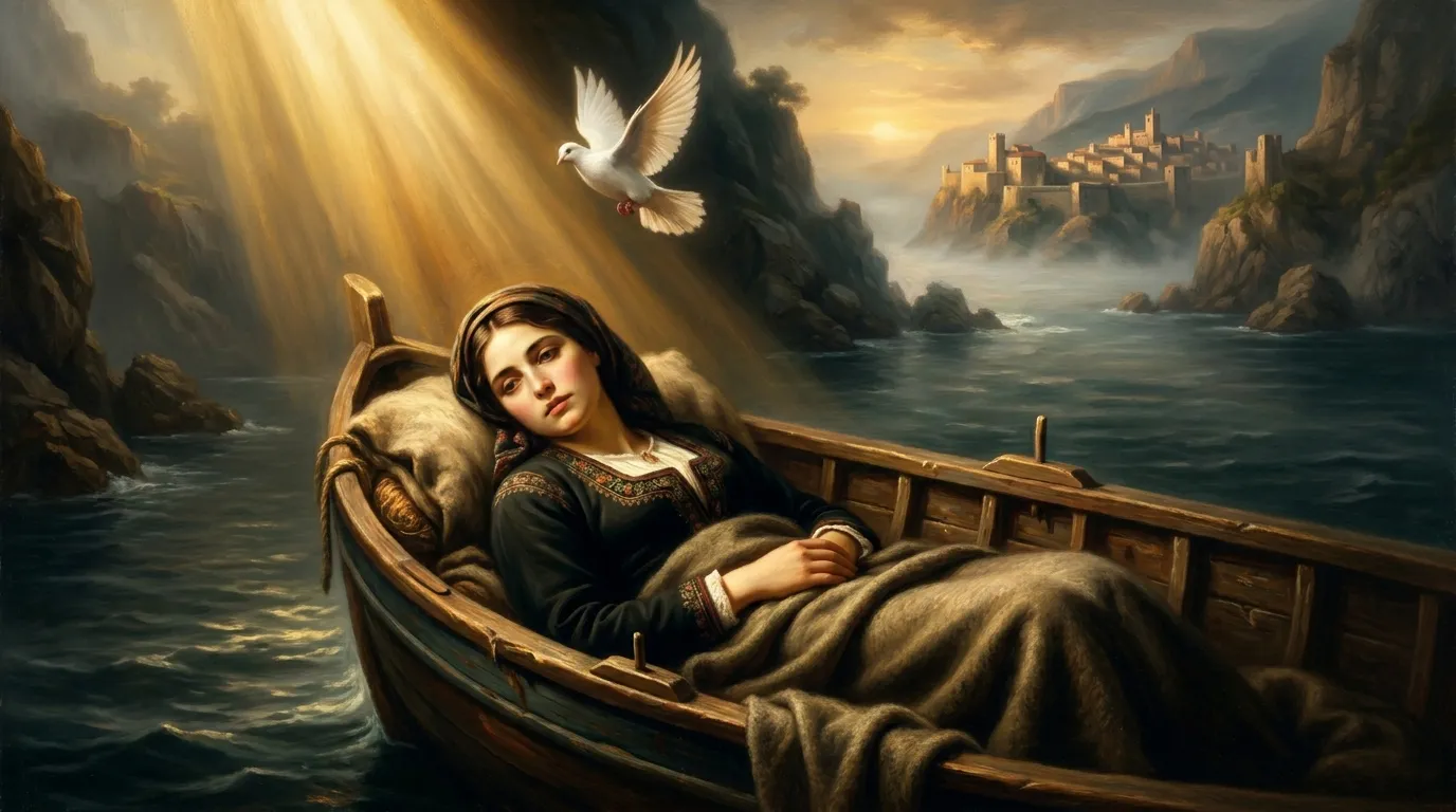 Portrait de sainte Dévote, vierge martyre corse du IVe siècle, patronne de Monaco