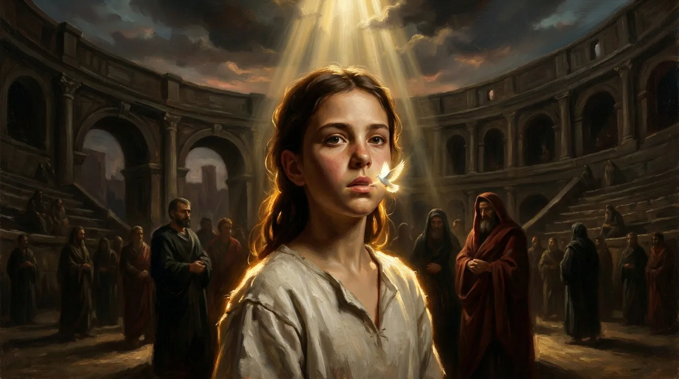 Portrait de sainte Eulalie, vierge martyre du IVe siècle à Mérida, patronne de l'Espagne