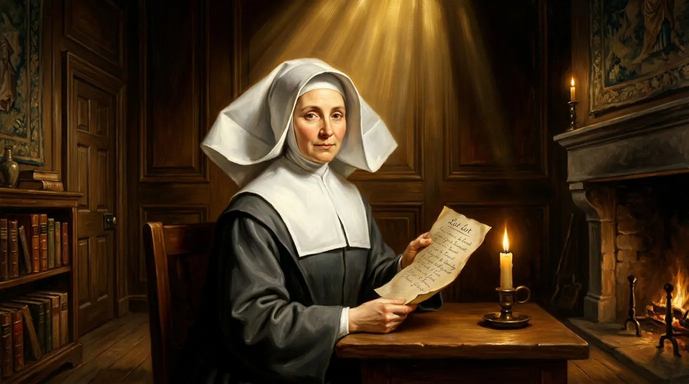 Portrait de sainte Louise de Marillac, cofondatrice des Filles de la Charité au XVIIe siècle