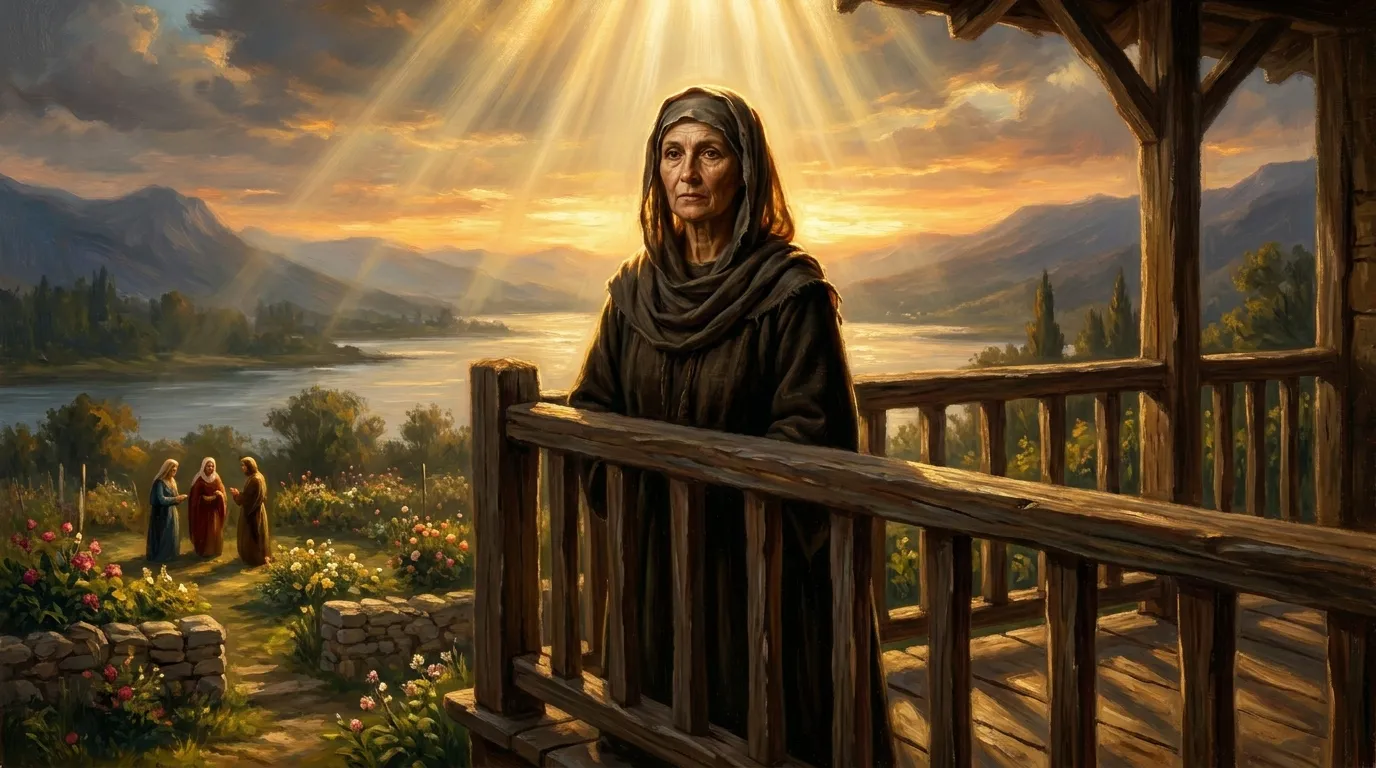 Portrait de sainte Macrine la Jeune, vierge cappadocienne du IVe siècle, sœur de saint Basile