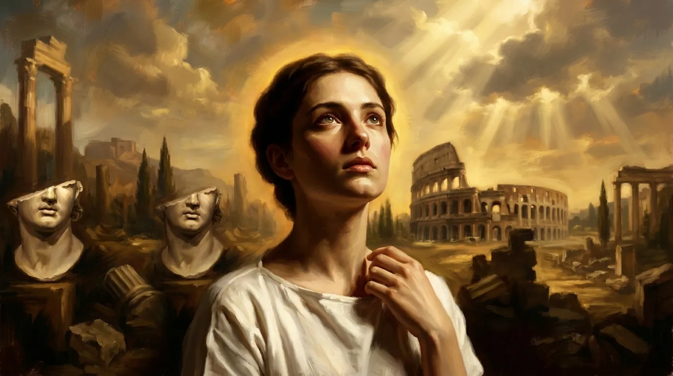 Portrait de sainte Martine de Rome, vierge martyre du IIIe siècle, patronne de Rome