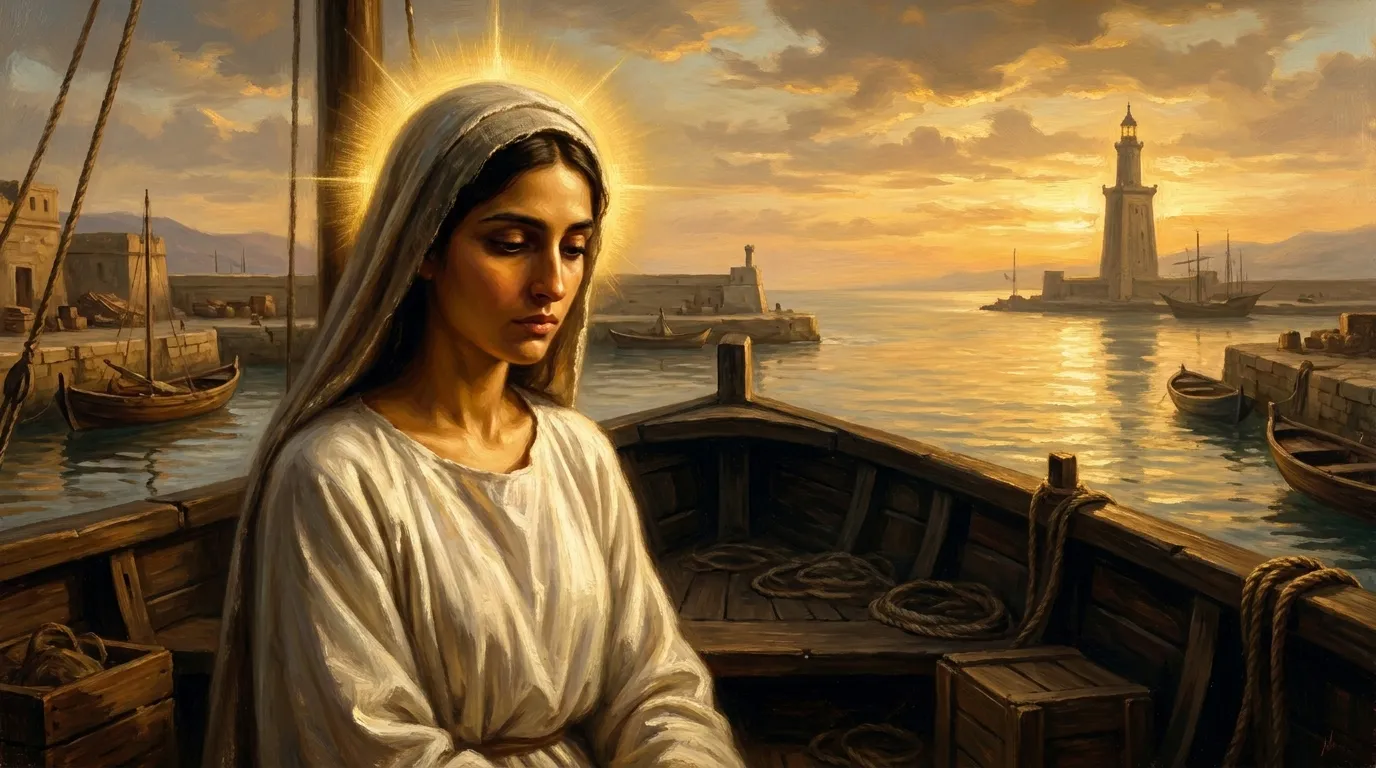 Portrait de sainte Raïssa, vierge martyre d'Alexandrie au IIIe siècle