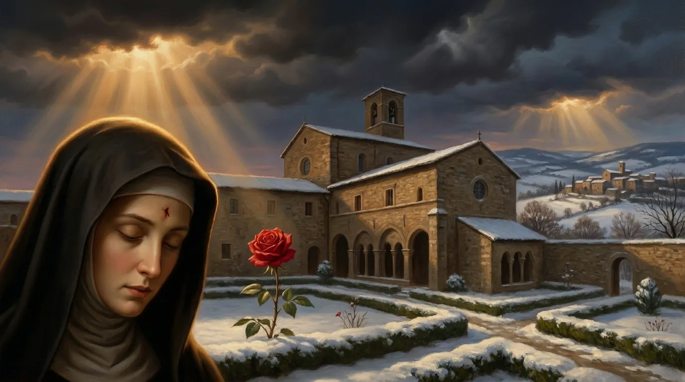 Portrait de sainte Rita de Cascia, patronne des causes désespérées, XVe siècle
