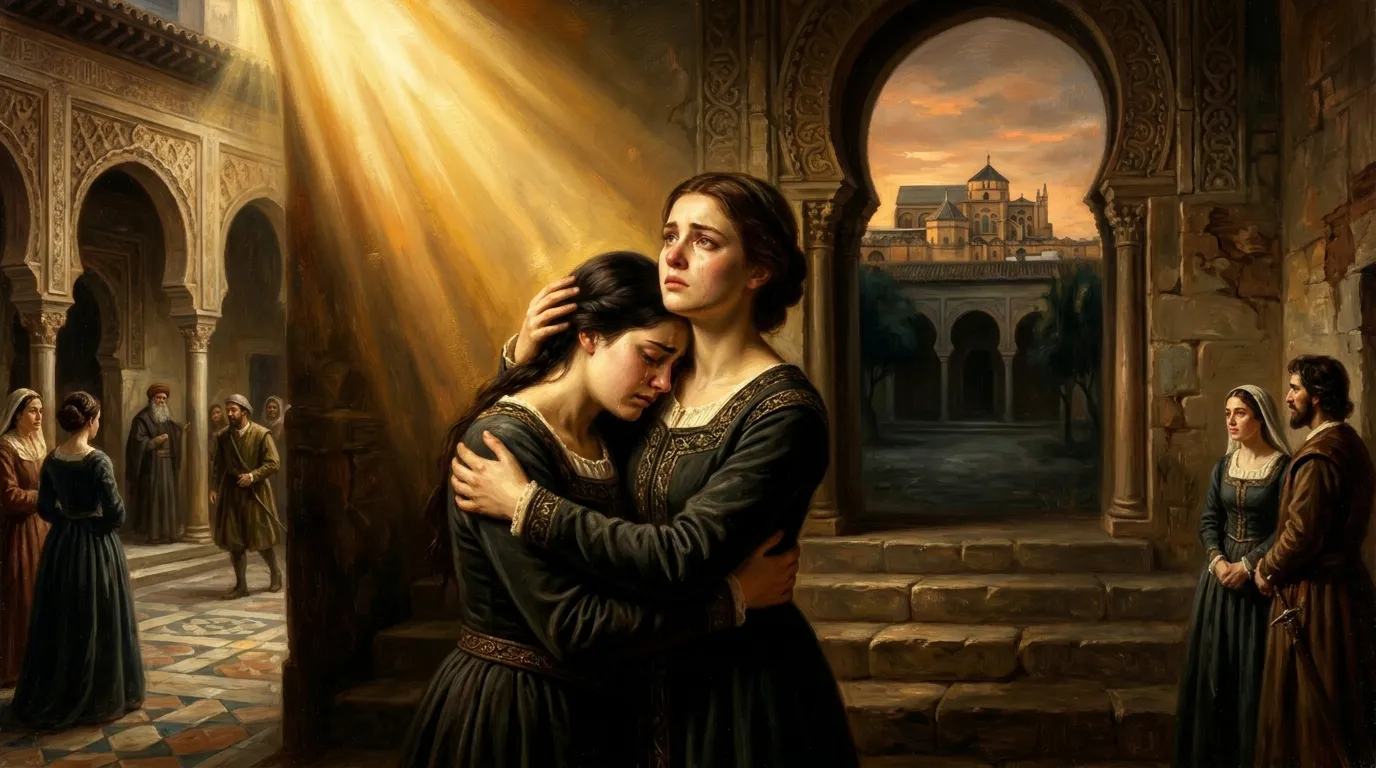 Portrait de saintes Flora et Marie de Cordoue, vierges martyres mozarabes, IXe siècle
